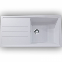 Dominox JANUS611BIANCO 1 Hazneli Damlalıklı Tectonite Evye